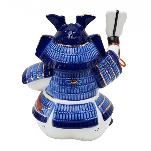 Osaka Choseido May Doll Helmet Ornament, Compact Mini Carp Streamer Set for Indoor Use, Ceramic, with a Successful General and Carp Streamer