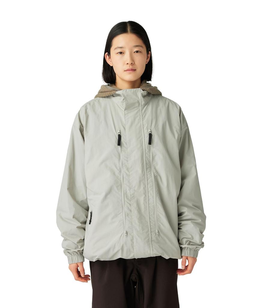 Snow Peak Nylon Tussah Utility Storage Jacket Light Size Outerwear for Men and Women JK-25AU008, Grey, M,