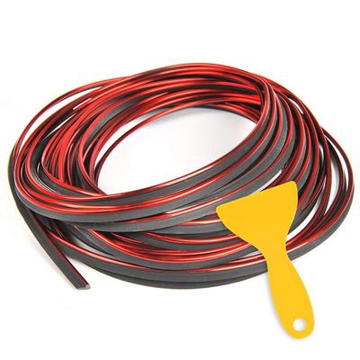 5M Car Dashboard Insert Flexible Trim Auto Interior Door Edge Decorative Moulding Strip Accessoires With Scraper