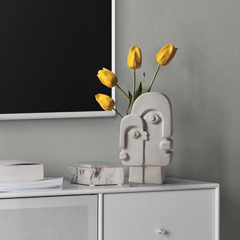 

Ваза Европейская классическая ваза Домашняя гостиница Цветочная композиция Модный орнамент Ваза Керамическая ваза