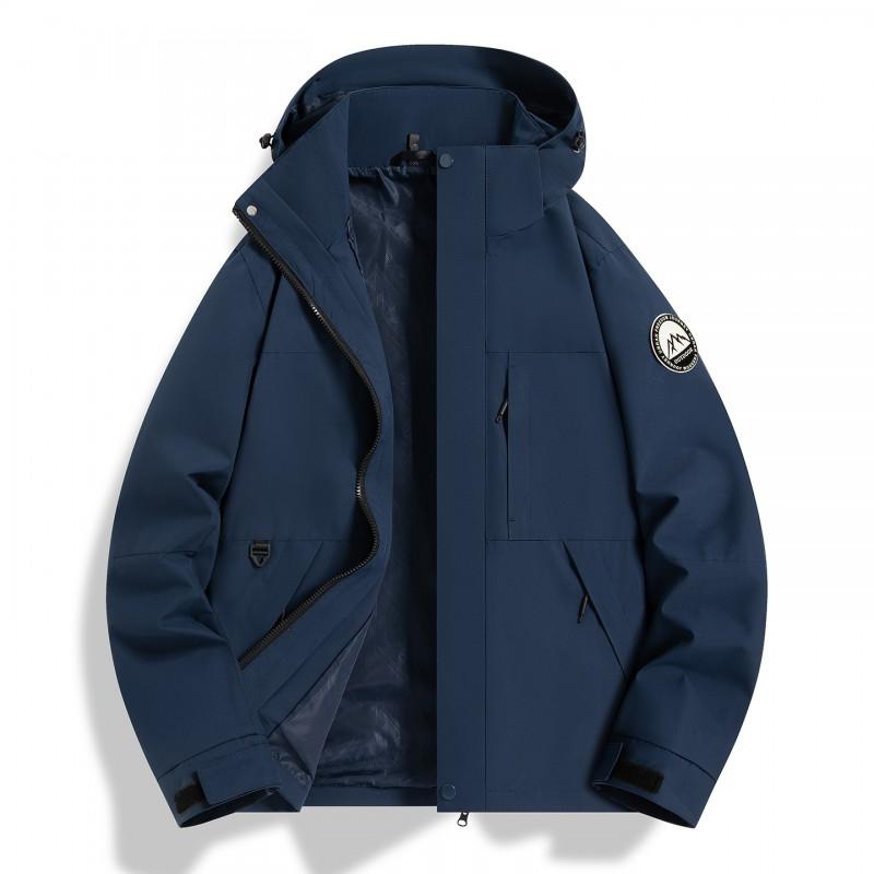 Men Women 3-in-1 Outdoor Waterproof Windproof Jacket With Detachable Down Inner Layer Hiking Camping Winter