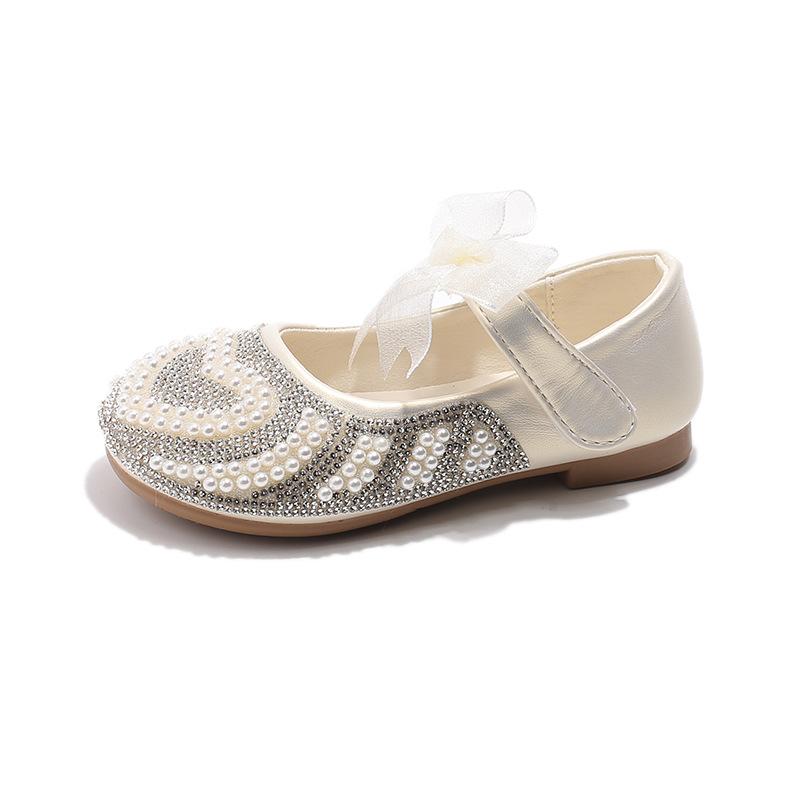 Wstążki do muszki Buty księżniczki Wiosna Jesień Nowy Styl Wzór serca Buty dla dziewczynek Dżet Dziecko Lakierowane buty I03232