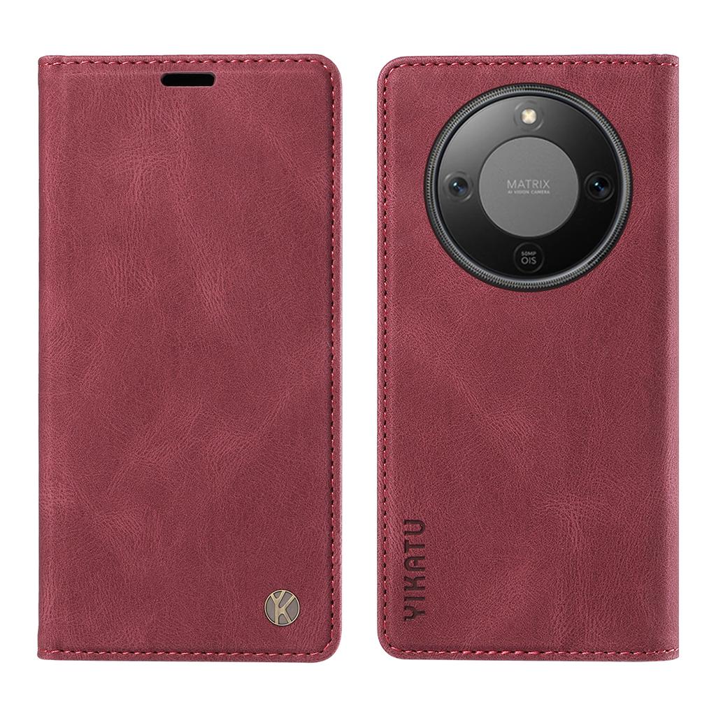 For Honor Magic8 Lite 5G/X9d 5G/X70 5G Leather Cover YIKATU YK-004 Skin-Touch Wallet Phone Cases