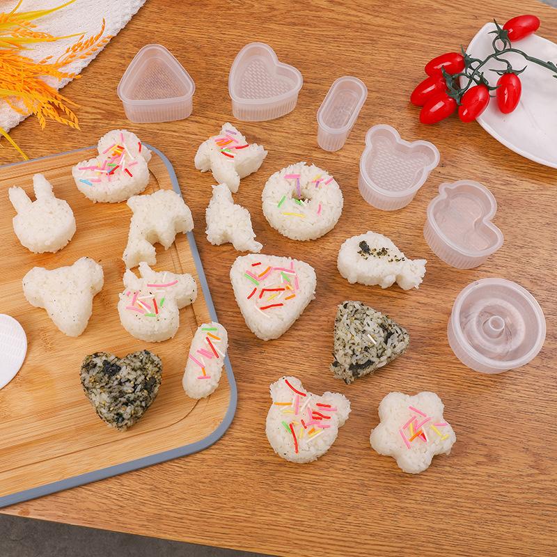 Průhledná forma na rýžové zeleninové rolky sushi DIY forma pro dětskou rýži kresleného tvaru sushi forma na sušenky bento doplňky