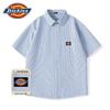 Dickies Men's Short Sleeve Striped Casual Shirt