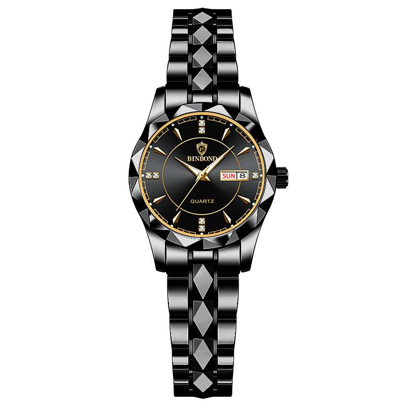 Watch Stainless steel business double calendar waterproof men's watch local tyrant gold watch
