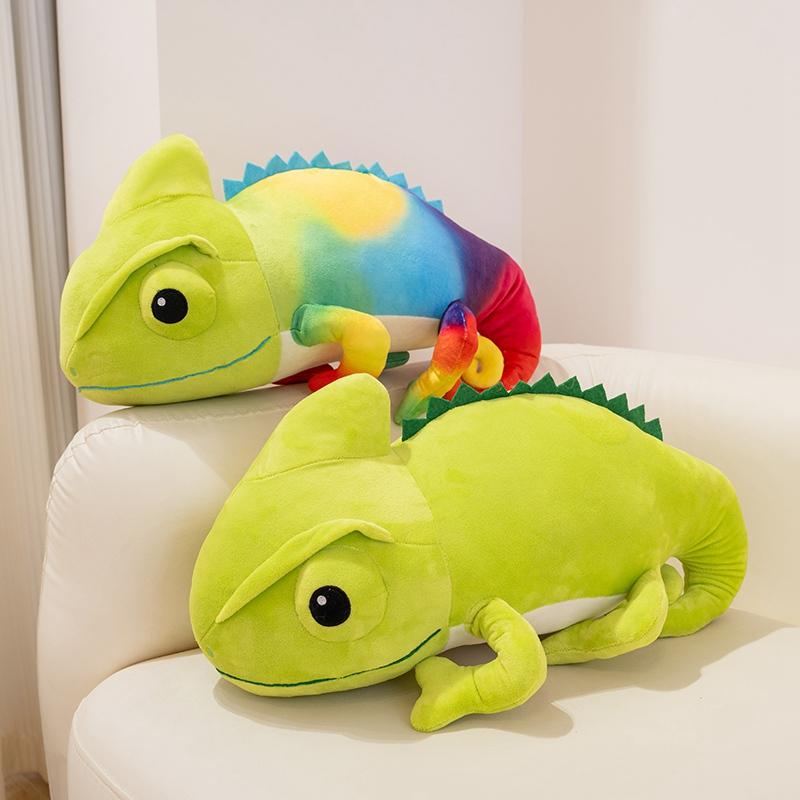 Nuovi Peluche Camaleonte Carini Ripieni Panciotto Cartone Animato Lucertola Strisciante Bambola Calda Morbida Cuscino da Divano per Casa Regalo Divertente per Bambini