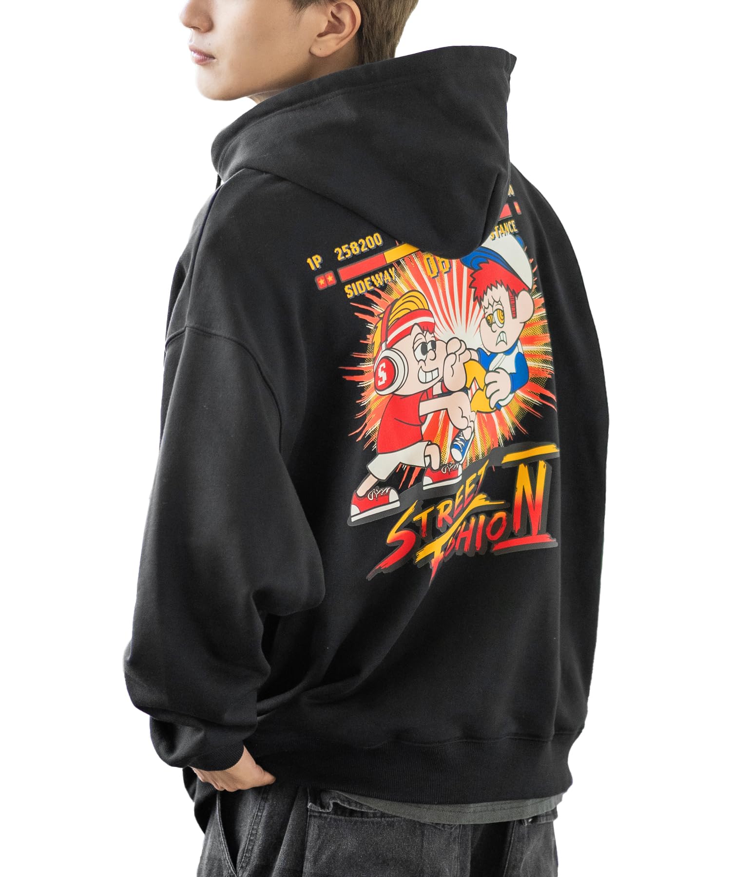 

[IMPROVES] [SIDEWAYSTANCE] Fighter Game Fleece Pullover Hoodie