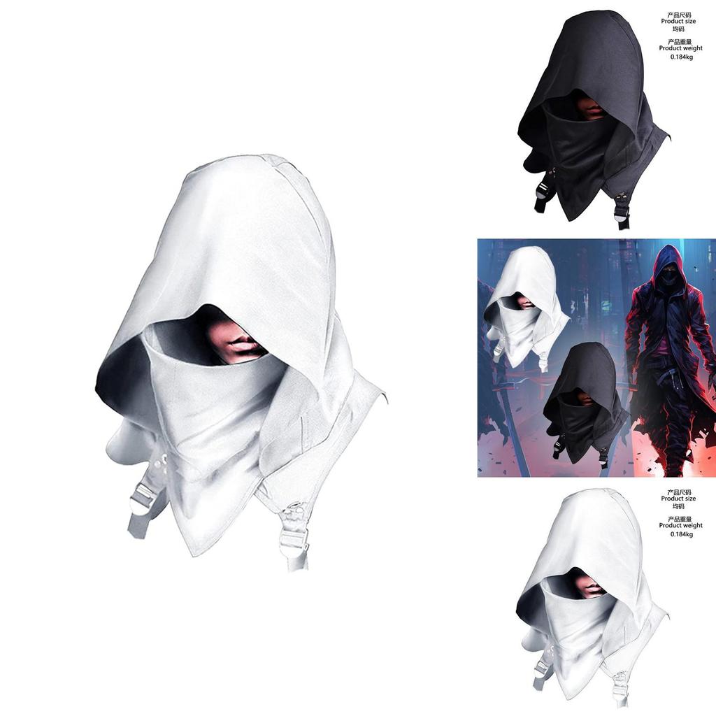 Cyberpunk Hoodie Cape Costume For Roleplay Games Unisex Polyester Fabric For Ages 18-24