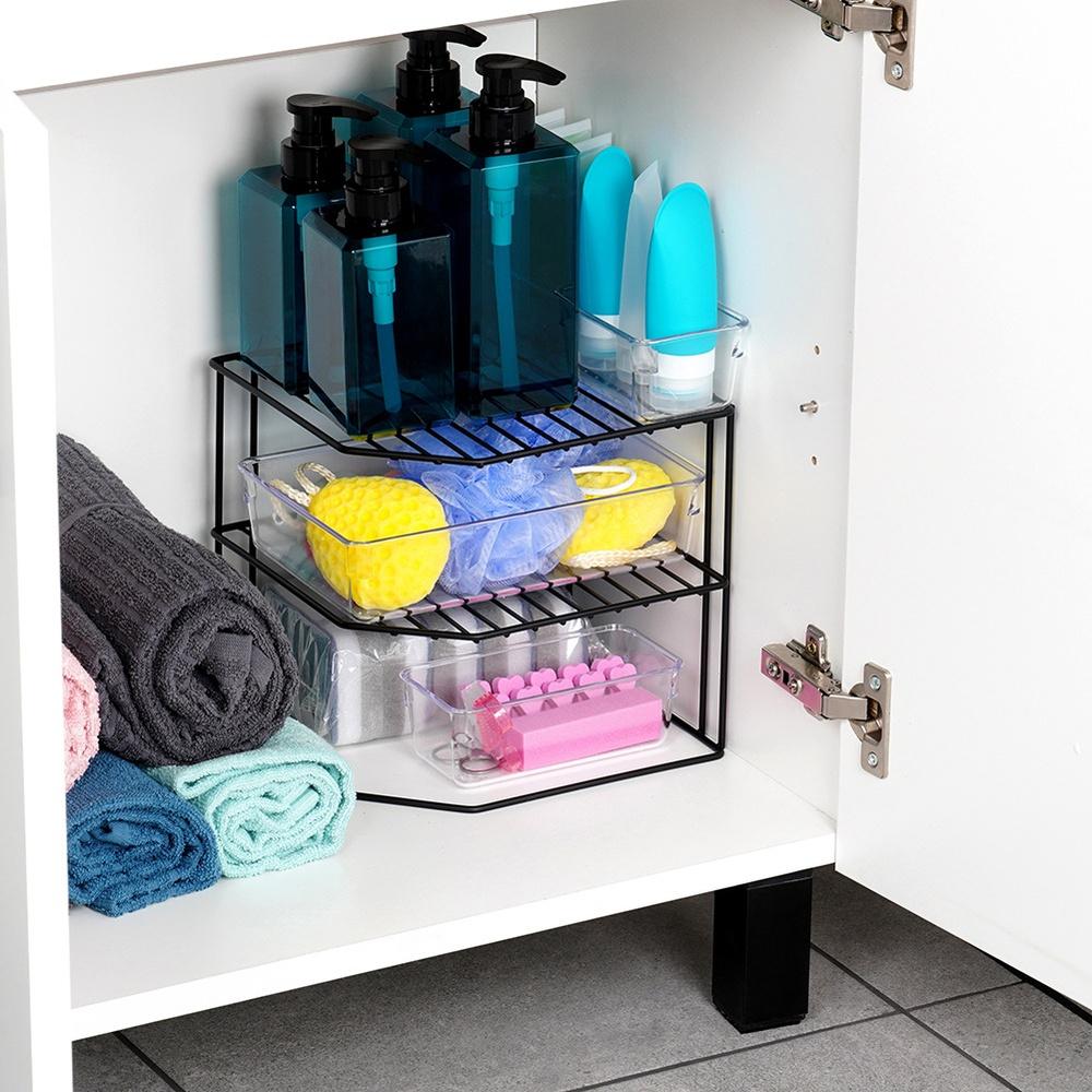 Metal Kitchen Shelf for Countertop, Corner Cabinet, Organizer Stand