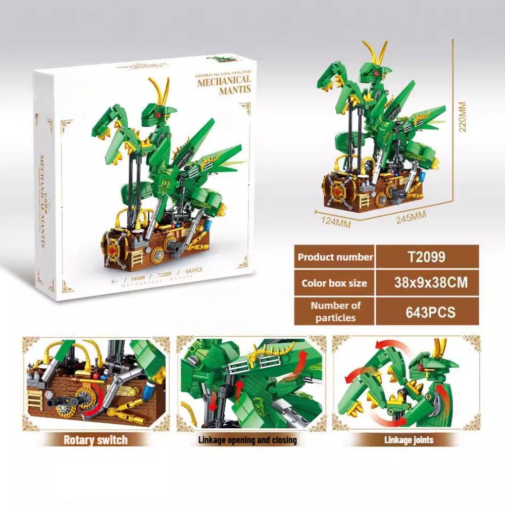 

DIY Механическая сборка звеньев Строительные блоки Игрушки Серия насекомых Животные Детские головоломки Сборка Игрушки Практическое обучение навыкам