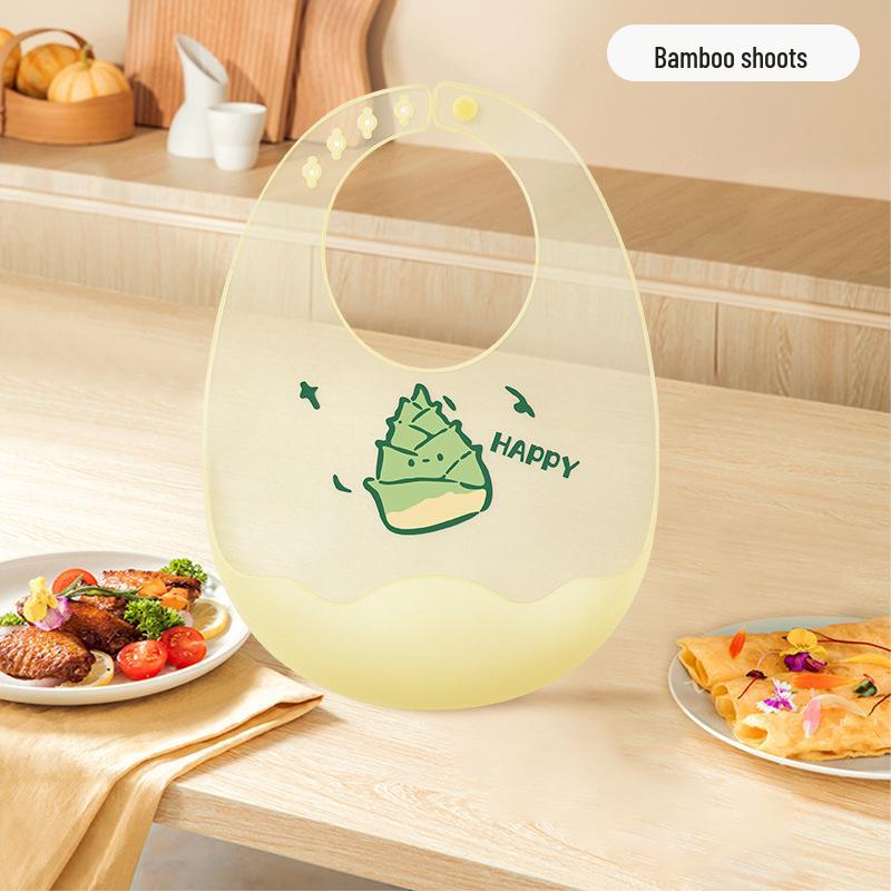 Ultra-Thin Waterproof Silicone Bib for Babies - Soft and Durable Drool and Food Catcher