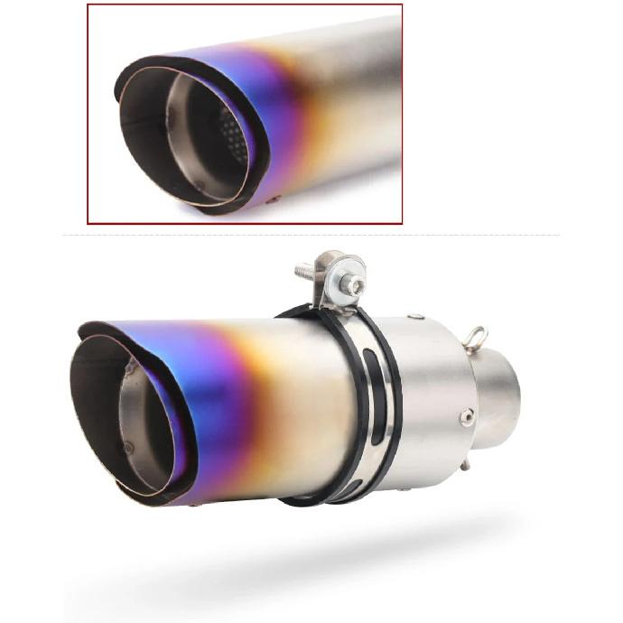 Universeller 51MM Motorrad Auspuff Doppelschicht Schalldämpfer Für R15 MT03 CBR650R ZX10R Z250 GSXS125 RSV4 S1000RR R1M TMAX560 ADV750