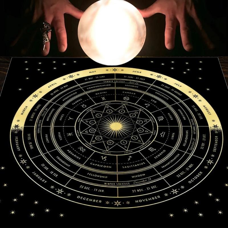 Board Game Pad Astrological Oracles Table Cover Card Mat Divinations Tablecloth