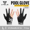 WRELS Three Finger Billiards Glove Breathable Sweat-Wicking Anti-Slip Adjustable Billiard Glove Elastic Billiard Training Gloves