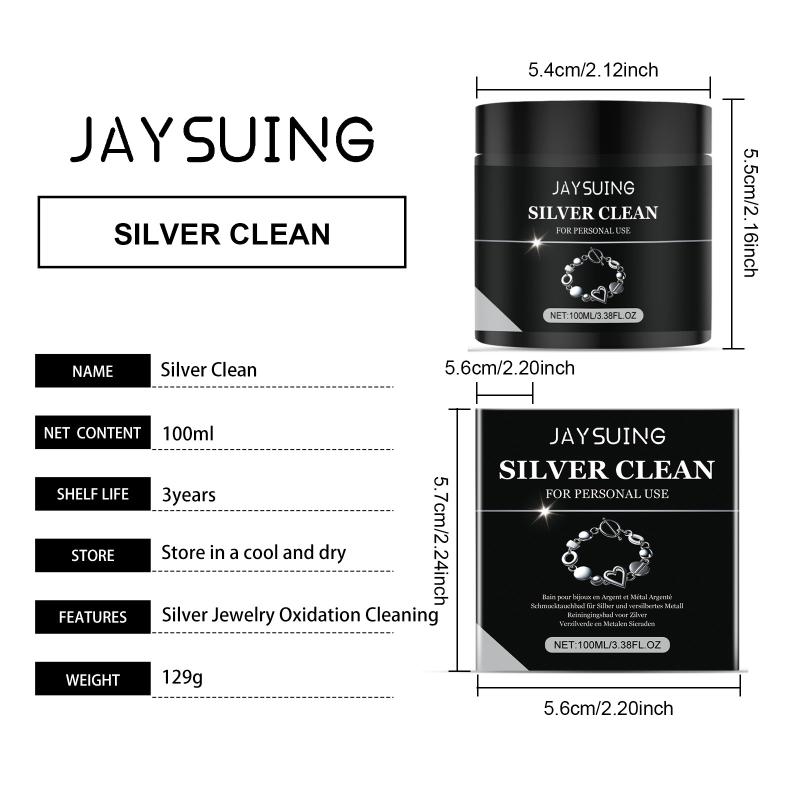 Strong Silver Jewelry Cleaning Solution for Rings Bracelets Anti Oxidation Blackening Remover Quick Cleaning