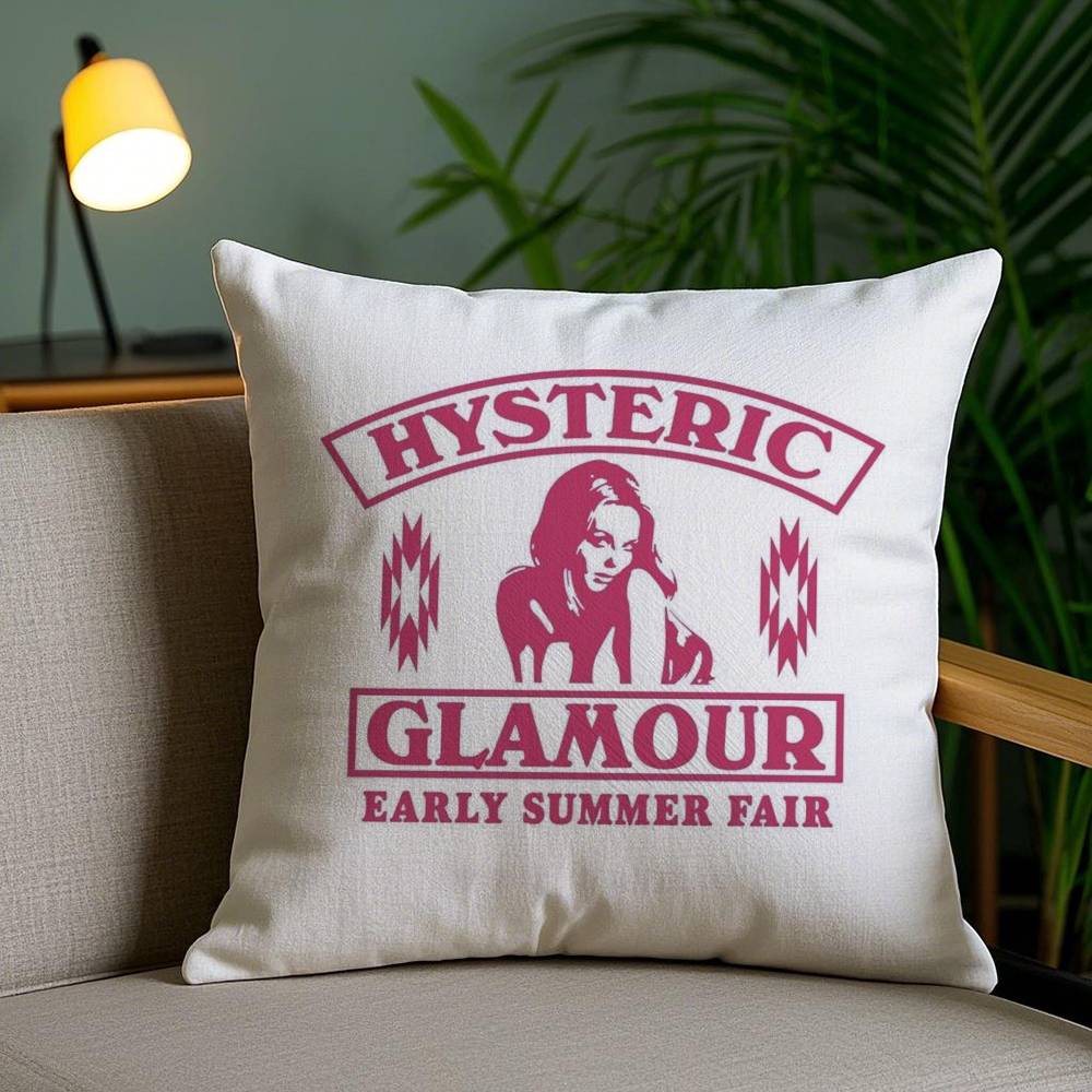 Pillow Case H-Hysteric Glamour Girl Home Dorm Chair Back Short Plush Double-sided Printing Office Nap Time Cushion Cover