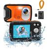 16FT Underwater Camera, 30MP Waterproof Digital Camera with 32G Card and Floating Strap, 18X Zoom Rechargeable Point and Shoot Camera for Snorkeling