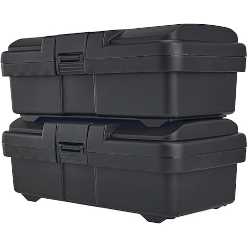 TRUSCO Super Tool Box, Resin Tool Box, Black, 385 x 202 x 140 mm (TJB-385)