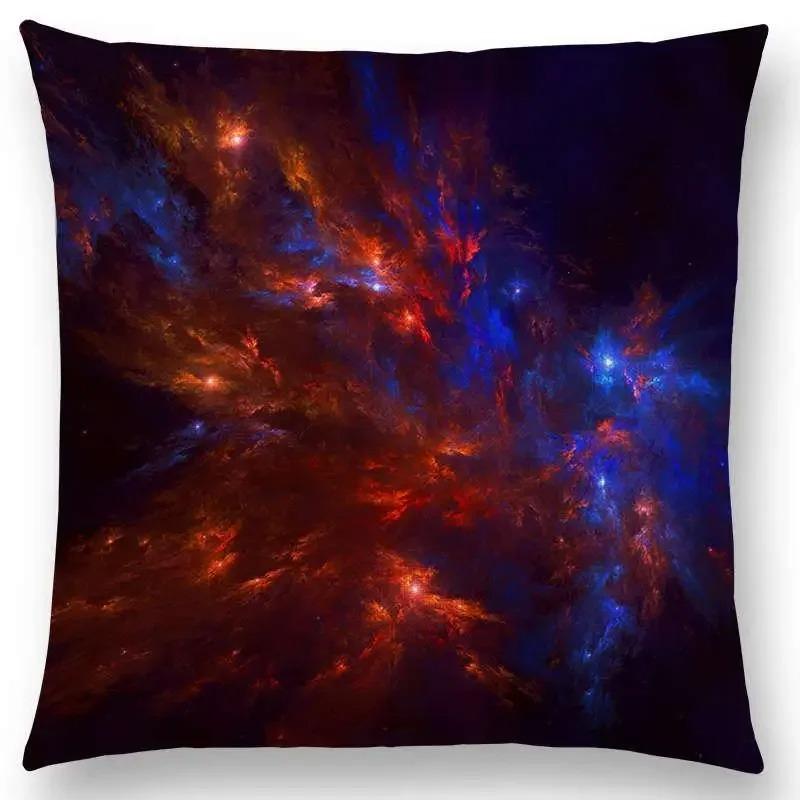Pillowcase Night Sky Gorgeous Nebula Distant Galaxy Mysterious Universe Cushion Cover Home Decoration Sofa Home