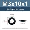 PA66 Nylon Wear-Resistant Flat Insulation Washer, Black & White, Round, Sizes M2-M24