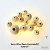 Natural Wooden Beads: Loose, Round, 4-50mm with Holes for DIY Stringing