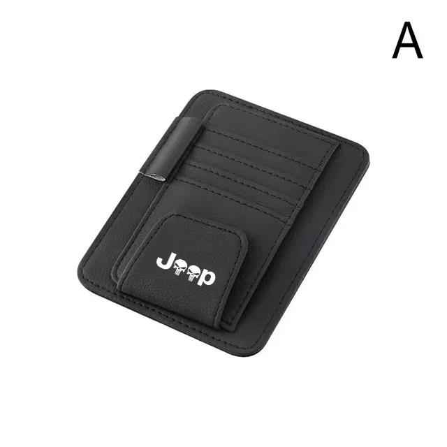 

Car Sun Visor Organizer Multi-Pocket Auto Interior Universal For Jeep Renegade Compass Wrangler Grand Cherokee Car Accessories