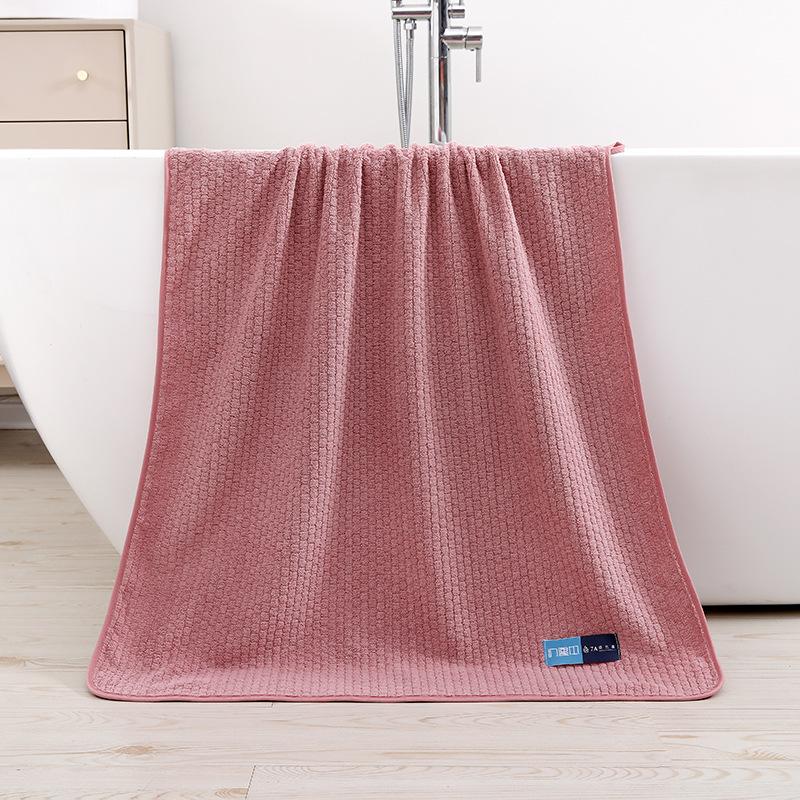 Towel Summer Thin 7 Coral Fleece Grade A Antibacterial Great Wall Grid Large Bath Towel Household Soft Absorbent Bath Towel