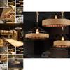 Stylish Industrial Iron And Rope Hanging Light Fixture For Retro Restaurant Atmosphere