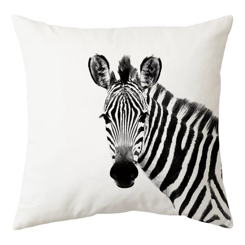 Nordic Black and White Simple Style Geometric Abstract Pillow Case Peach Leather Fleece Home Sofa Pillow Quilt Cushion