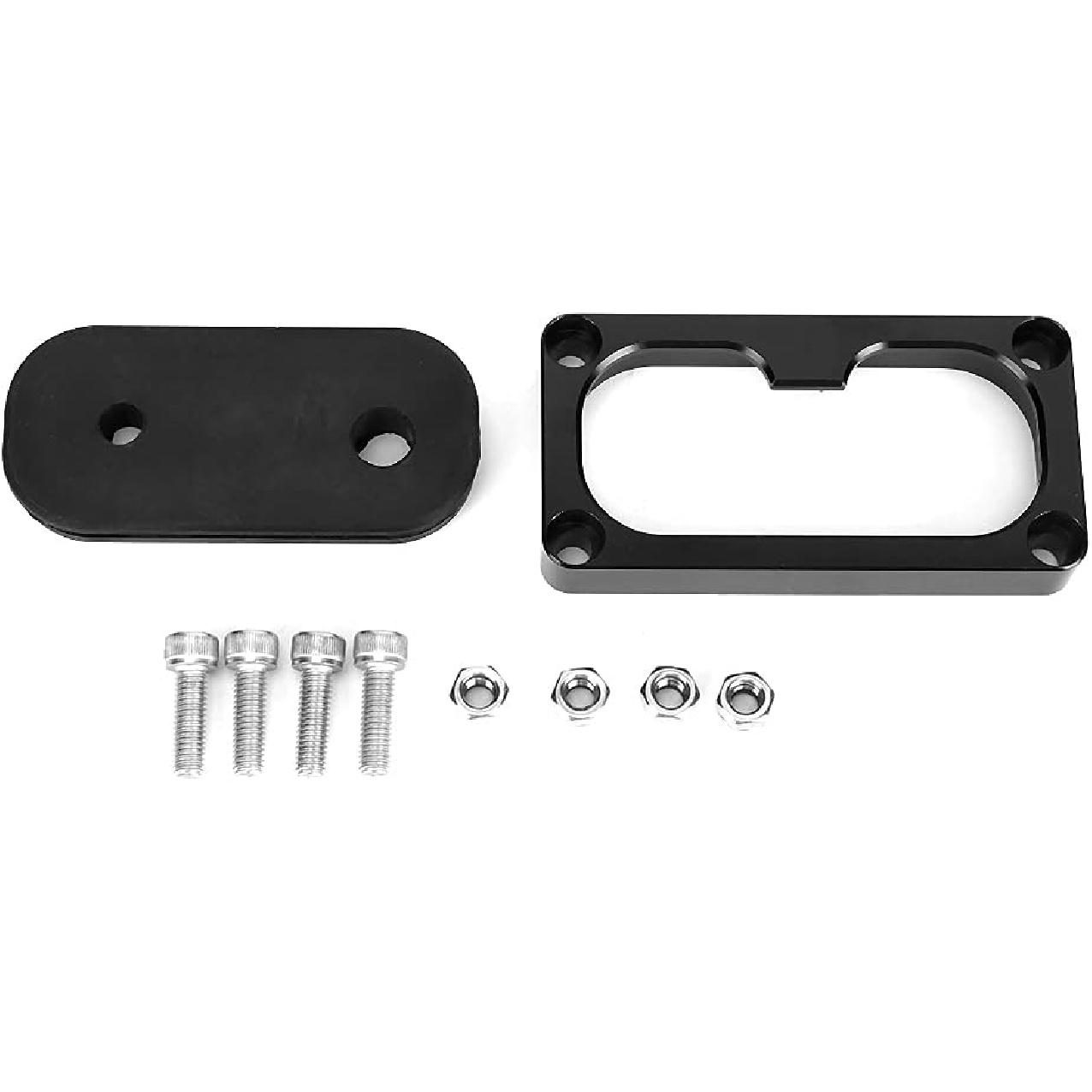 Acouto Billet Firewall Shifter Cable Grommet for Integra Black Billet Firewall Shifter Box Base Plate Mount Kit with K-Series Swap