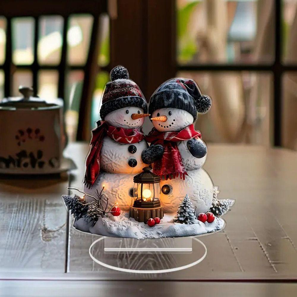 Creative Santa Claus Snowman Christmas Decoration New Year Multi-Scene Festival Decoration Xmas Table Ornament Home Office Decor