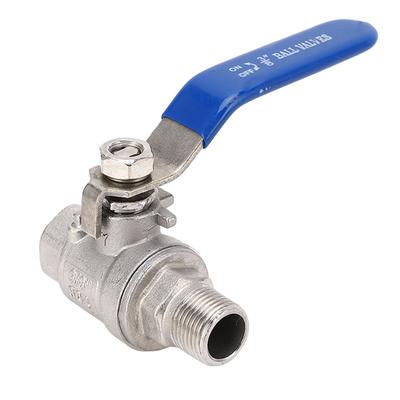 Full Port Ball Valve 3 8 Inch BSPT Male and Female Thread Pipe Fitting 16kg Stainless Steel Ball Valve