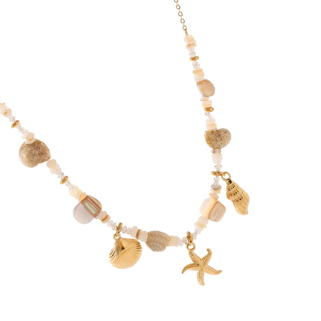 Adjustable Seashells Starfish Necklace/Bracelet Stainless Steel Bohemian Jewelry Handmade Accessory For Women