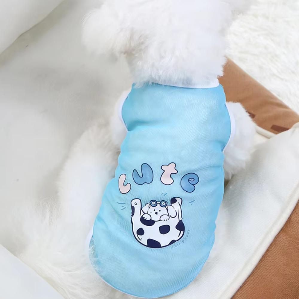 Thin Dog Clothes Breathable Cat Sunscreen Vest Dog Costumes Pet Mesh Vest  Medium and Large Dogs