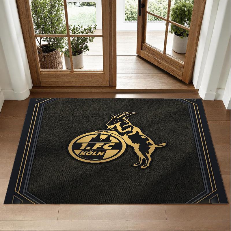 FC Köln Design Crystal Velvet Rug Soft Decorative Mat for Bedroom Entrance
