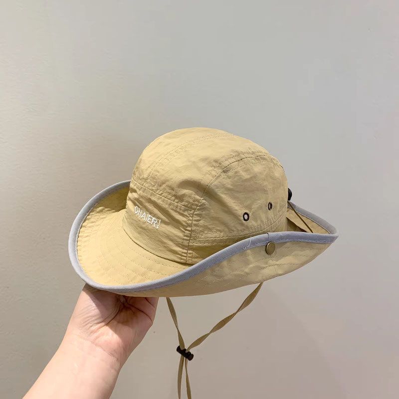 

Summer and Spring Baby Fisherman Cap Letter Solid Color Toddler Bucket Hat Outdoor UV Protection Kids Boys Girls Panama Sun Hats 2-6 years old