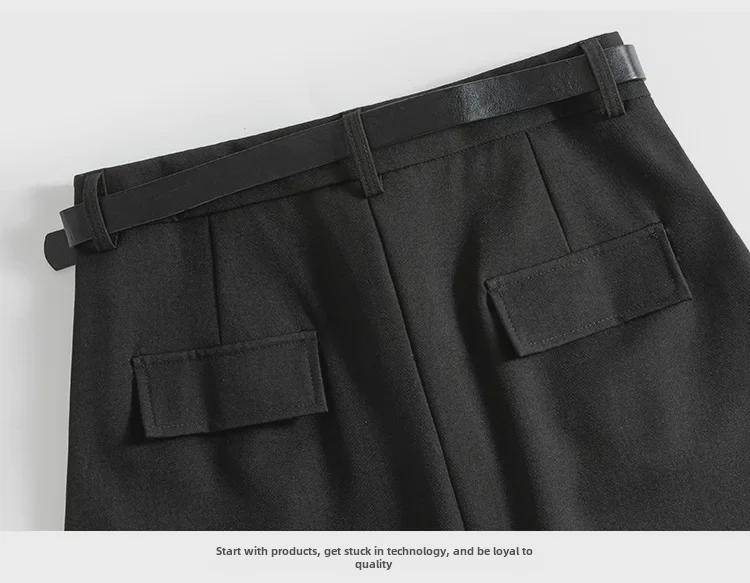 2023 High-Waist Gray A-Line Skirt for Plus Size Women