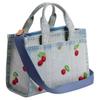 Coach Torba Utility Cargo 26 z haftem wiśniowym, dżinsowa ze skórą Vachetta, średnia, damska, tote bags CDZ31-B4EI