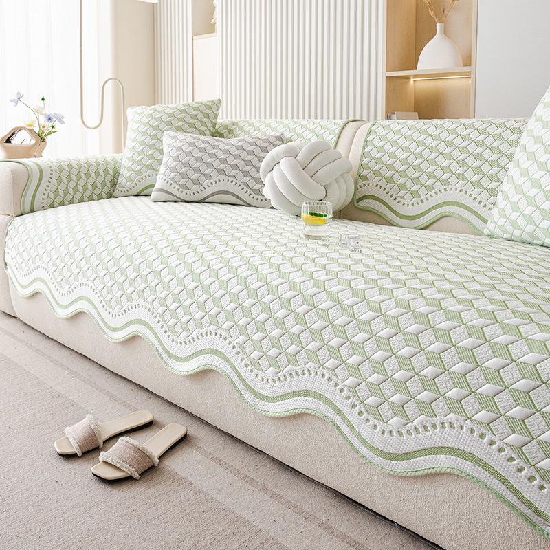 2025 New Special-shaped Irregular Sofa Cushion, Cool In Summer, Ice Silk Fixed, Non-slip and Anti-cat Scratch, Straight Row Seat Cushion