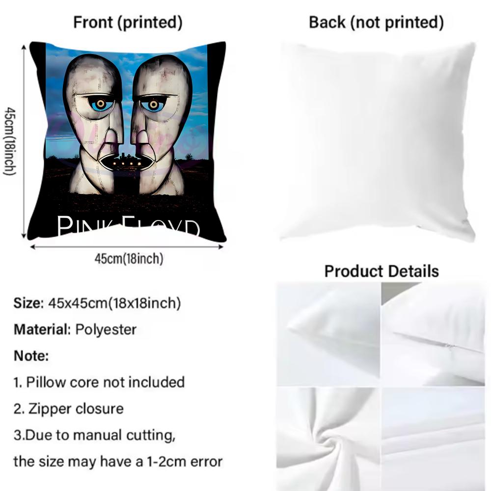 Klassische Pink Floyd Kissenhülle Bequeme Wendekissenhülle Ideal für Auto Sofa Schlafzimmer & darüber hinaus