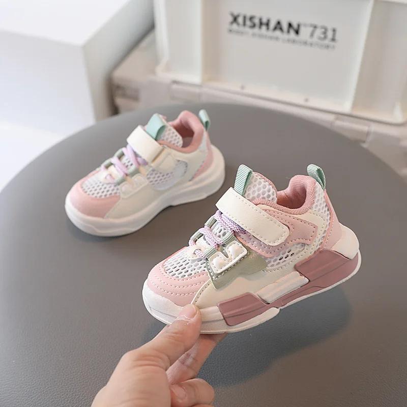 

Sports Shoes Spring Flats for Boys Girls Soft Bottom Breathable Sneakers 1-6 Years Kids Outdoor Casual Shoes 21 (inside 13.5 cm)