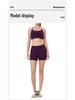 Women's High-Waist Fitness Set: Sports Bra with Pads, Beautiful Back Design, and Three-Point Peach Lift Shorts for Yoga and Pilates.
