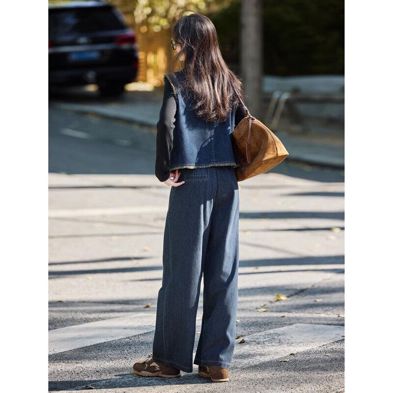Women's Denim Vest Three-Piece Casual Set