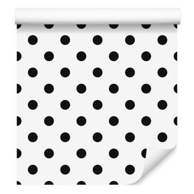 Classic Black Dots On White Background Wallpaper 50x1000