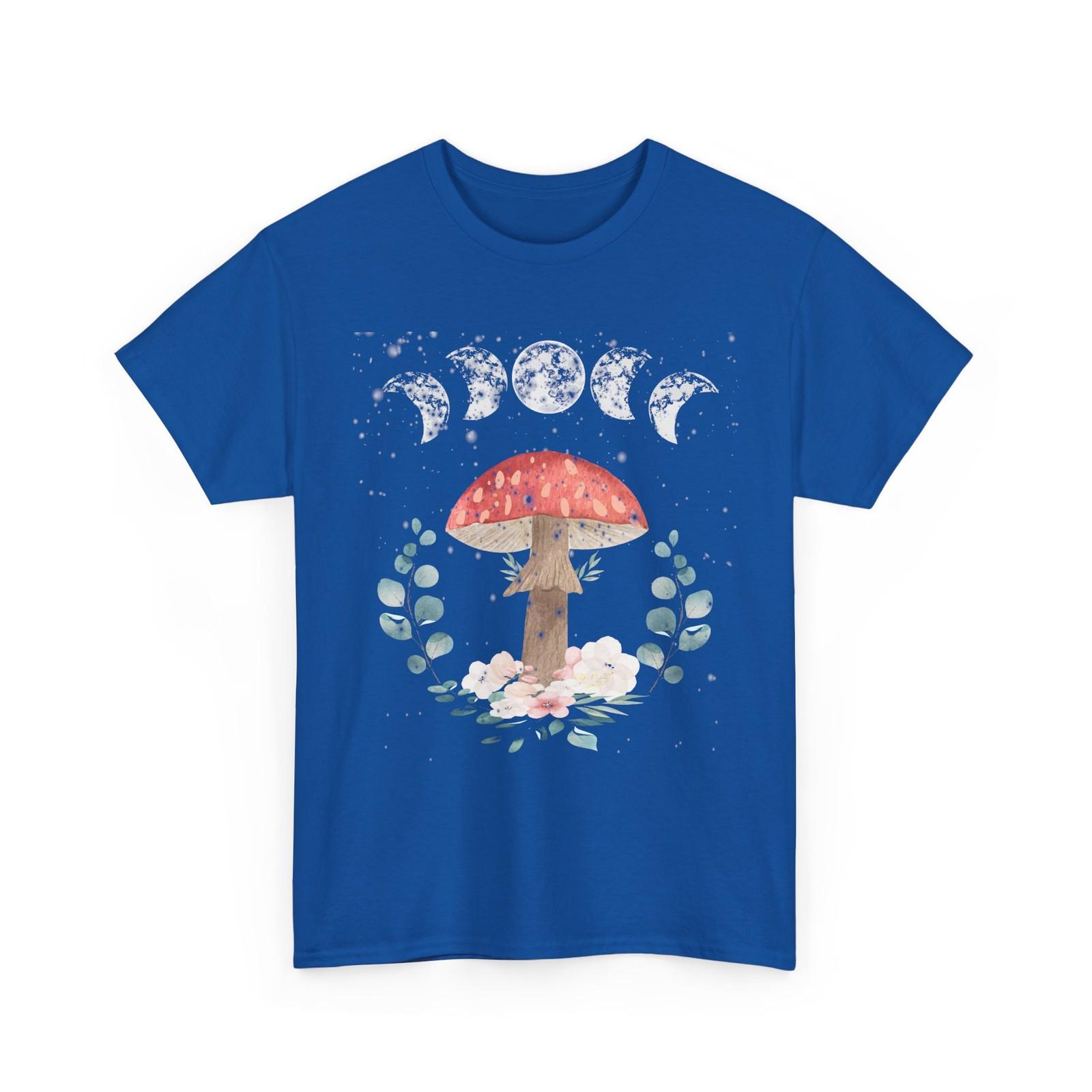 Mushroom Mycology Shirt, Mushroom with Moon Phases Fungi Lovers Men Shirt S