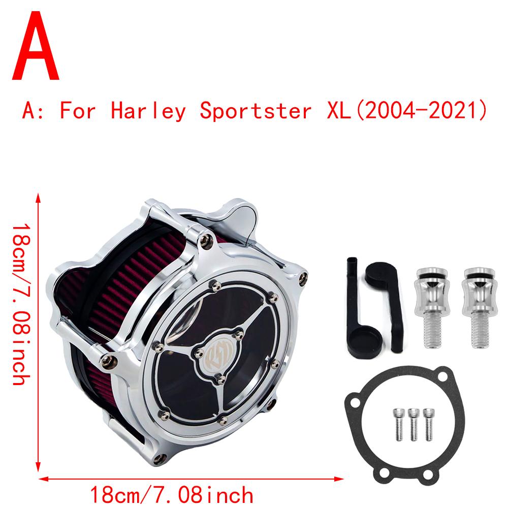 RSD Clarity Air Cleaner Intake Filter Chrome For Harley Sportster Iron 883 1200 Dyna Softail FXSTC Fat Bob Touring FLHT FLHTC