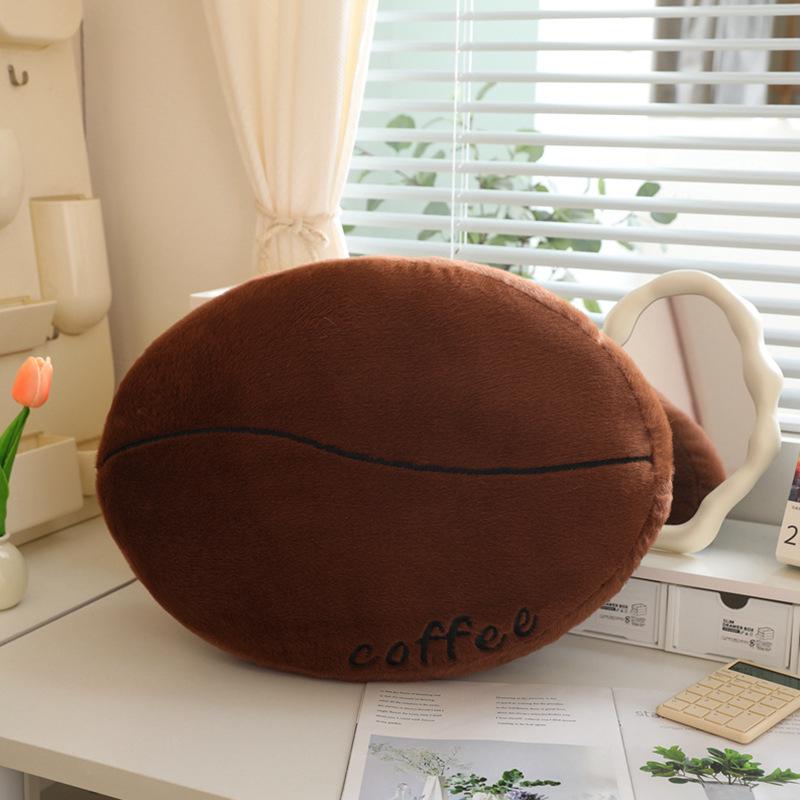 Realistic Coffee Bean Pillow Keychain: Personalized Home Decor Plush Pendant 13 cm, 0.03 kg как