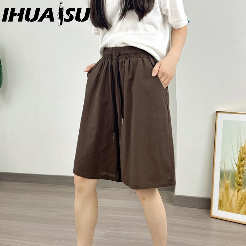 

IHUASU Женские модные повседневные летние весенние шорты XXXL кофейный