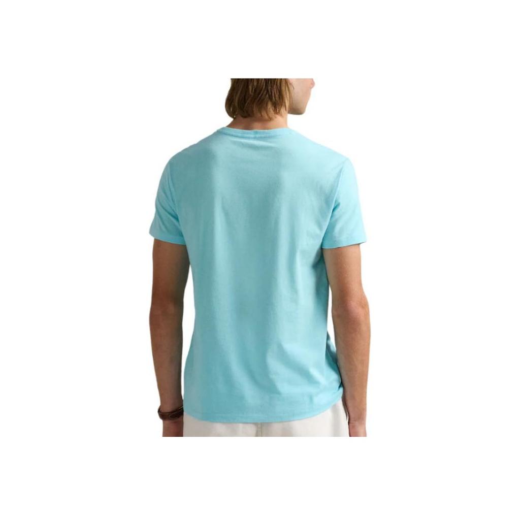 Polo Ralph Lauren Crew Neck Logo Short Sleeve T-Shirt Men tops Blue 710671438-407